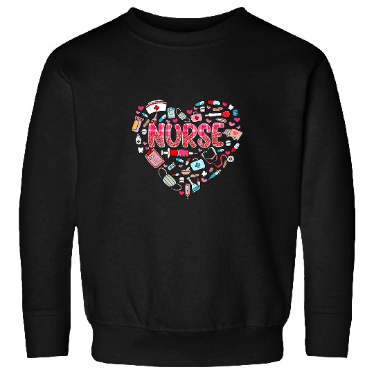 nurses Job Life Valentines Day Stethoscope ER ICU NICU RN Women 9 Sweatshirts