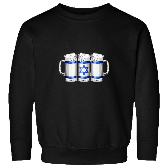 Beer Fun Beer Israeli Beer Israel Flag Patriotic Sweatshirts