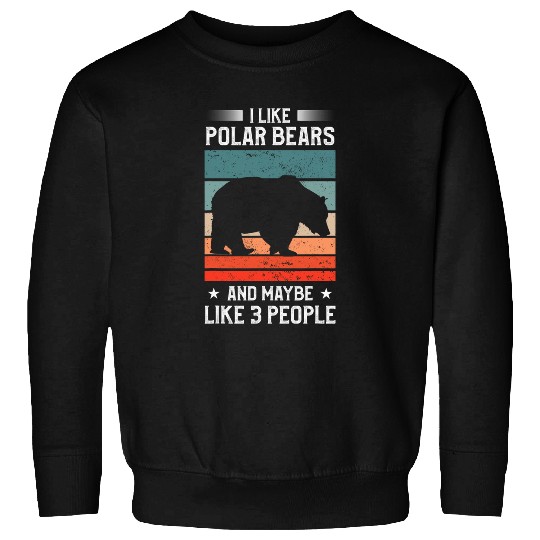 Bear Pet Cute Polar Bear North Pole Ice Animal Lover 2 Sweatshirts