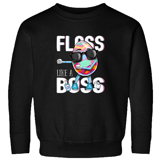 Easters Bunny Rabbit Boss Plus Size Easter Egg Sweatshirts