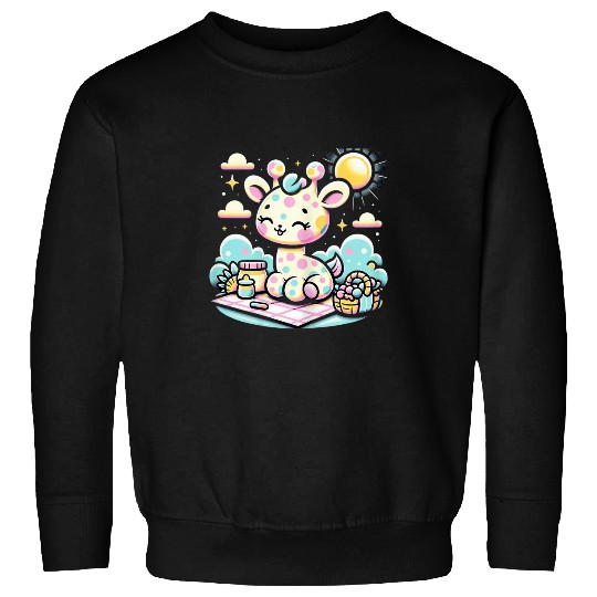 Giraffe Pet Gifts for Girls Cute Kawaii Picnic Animal Lovers Sweatshirts