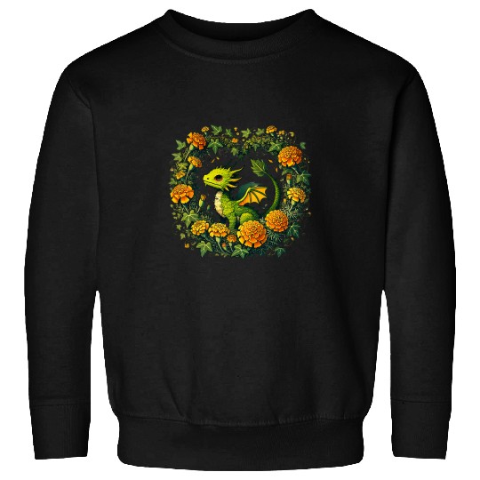 Dragon Pet Marigold Moss Dragon Illustration 2 Sweatshirts