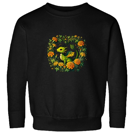Dragon Pet Marigold Moss Dragon Illustration 2 Sweatshirts