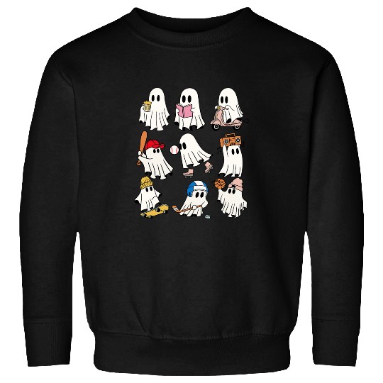 Funny ghosts Scary Halloween Tee Baseball Popcorn Skateboard Sweatshirts