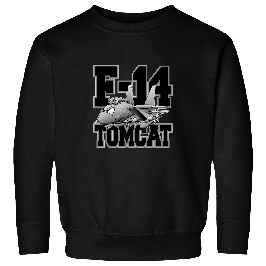 F14 Tomcat Naval Military Fighter Jet Aircraft Cartoon Sweatshirts