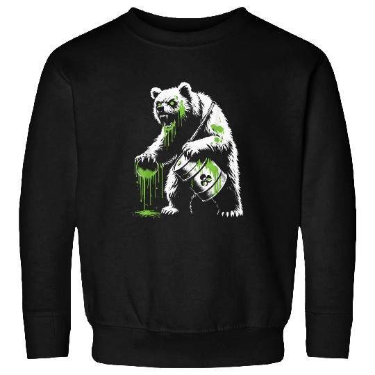 Bear Pet Toxic Bear Spooky Zombie Grizzly Halloween Costume Sweatshirts