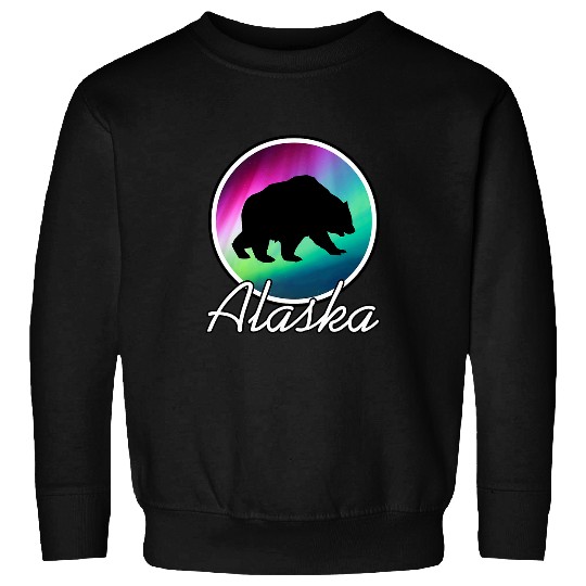 Bear Pet Alaska Souvenir Alaskan Bear Northern Lights Sweatshirts