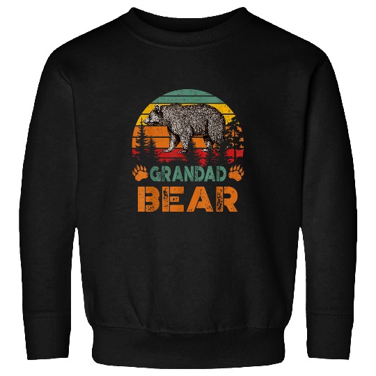 Bear Pet Mens vintages Grandad Bear Funny Fathers Day 8 Sweatshirts