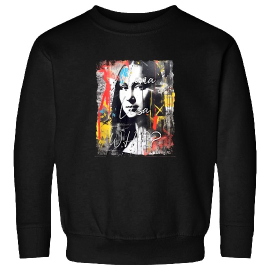 Abstract graffiti art Leonardo da Vinci art Mona Lisa Sweatshirts