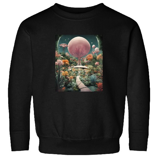 50s Space Botanical Garden Vision Graphic Sweatshirts