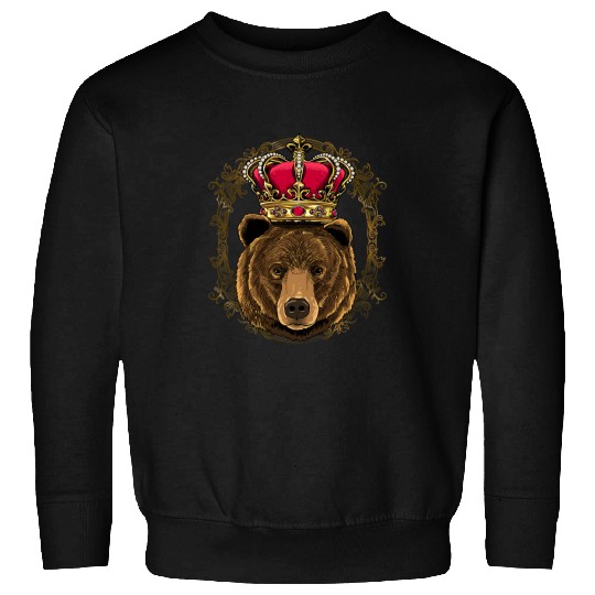 Bear Pet King Queen Brown Grizzly Bear Princess Wildlife Sweatshirts