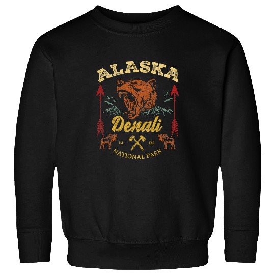 Bear Pet Alaska Roaring Bear Denali National Park Sweatshirts