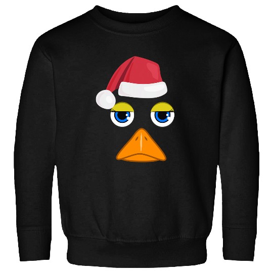 Duck Pet Face Graphic Christmas Duck Face Costume Sweatshirts