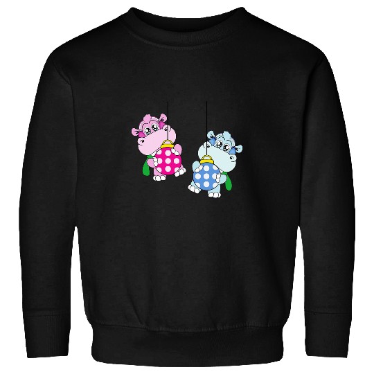 Hippo Pet Christmas Balls Winter Snow Sweatshirts