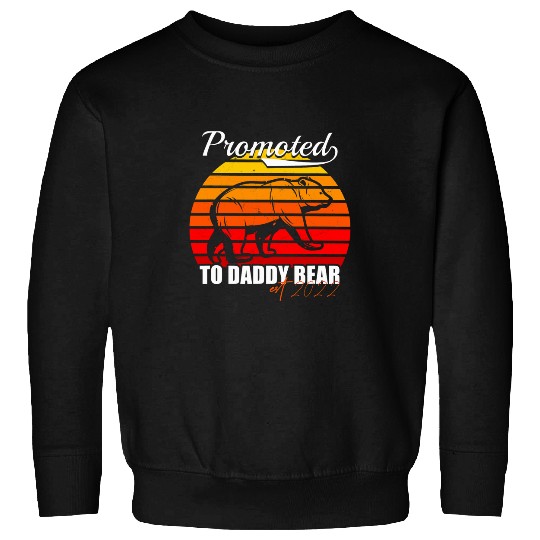 Bear Pet Mens Promoted to Daddy Bear First Fathers Day Expecting Dad Sweatshirts