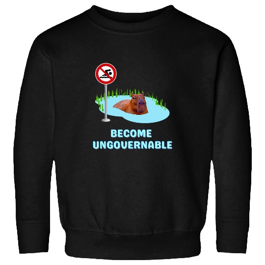 capybaras Pet Become Ungovernable capybaras Swimming Big Rodent Sweatshirts