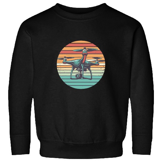 Drone Quadcopter Drone Pilot Drone Flying Retro 43 Sweatshirts