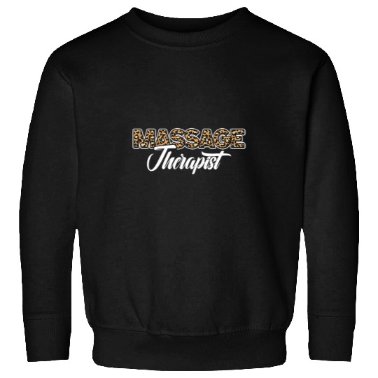 Licensed Massage Therapist Therapy Leopard Cheetah Massage Sweatshirts
