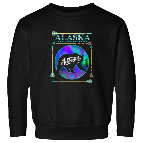 Bear Pet Alaskan Bear Alaska State Pride Alaska Northern Lights Sweatshirts
