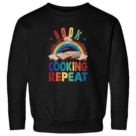 Book Fun vintages Book Cooking Repeat Costume Reading Book Bookworm Sweatshirts