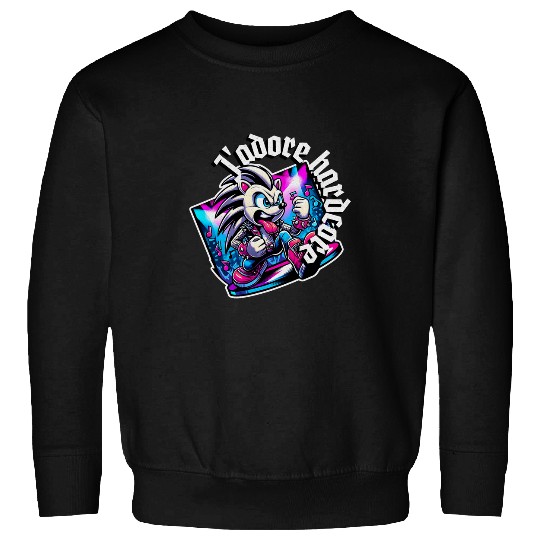 Hedgehog Pet J adore I Adore Hardcore Cute Hedgehog Hardcore Dancing Sweatshirts