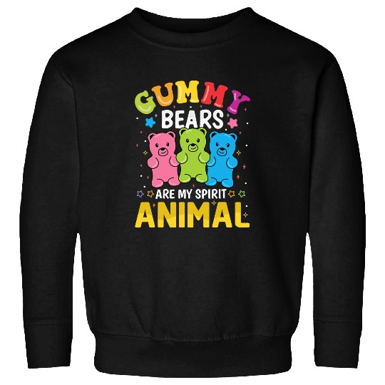 Bear Pet Spirit Animal Gummy Bear Funny Candy Lovers Girls Kid Sweatshirts