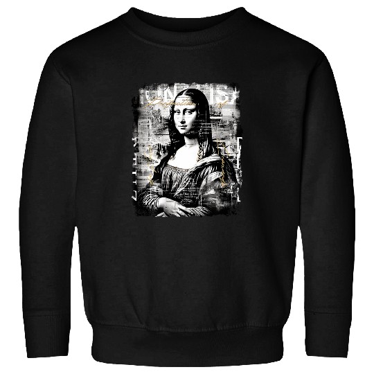 Abstract graffiti art Leonardo da Vinci art Mona Lisa 3 Sweatshirts