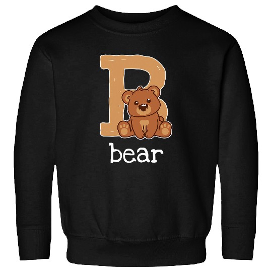 Bear Pet Bear Grizzly Lover Alphabet Letter Teddy Bear Animal Sweatshirts