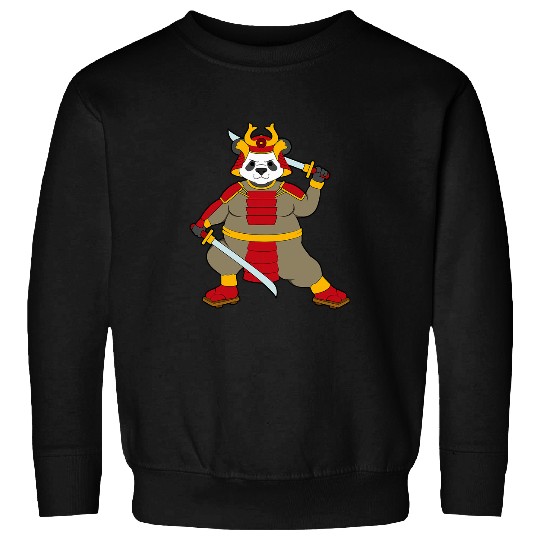 Panda Pet samurai animal japanese warrior panda kawaii funny Sweatshirts