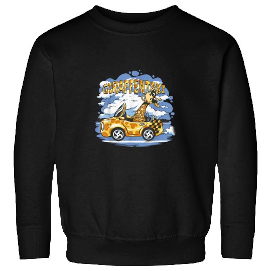 Giraffe Pet Taxi Giraffe Drives Car Cool Giraffe Sweatshirts