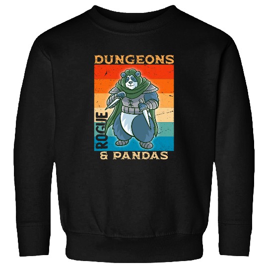 Panda Pet rogue dungeons and pandas nerdy panda nerd geek rpg dice Sweatshirts