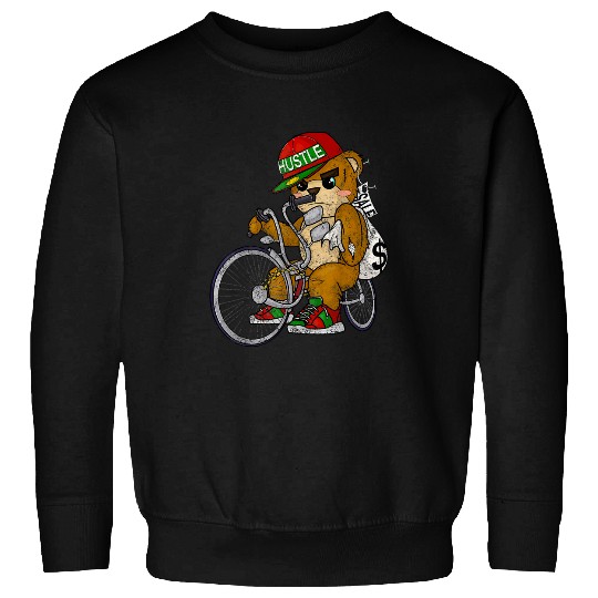 Bear Pet Lowrider Teddy Bear Hip Hop Lover Hustler Entrepreneur Sweatshirts