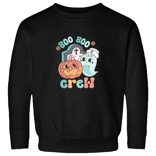 nurses Job Groovy Women Halloween costume for Boo Boo Crew nurses 7 Sweatshirts