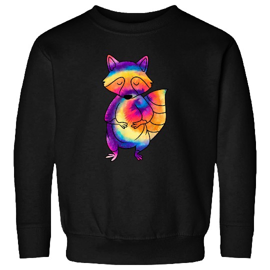 Raccoon Pet TieDye psychedelics Raccoon Trash Panda Animal Lover Sweatshirts