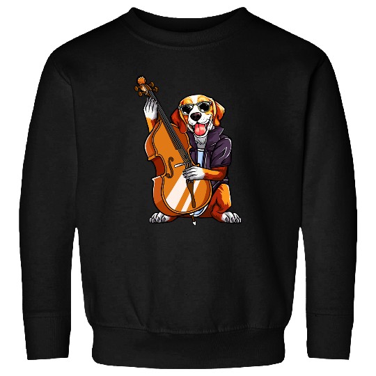 Beagle Playing Double Bass Player Beagle Mom Dog Lover Gift Sweatshirts