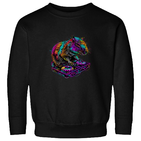 capybaras Pet Music DJ House Music Producer Turntable DJ capybaras 5 Sweatshirts