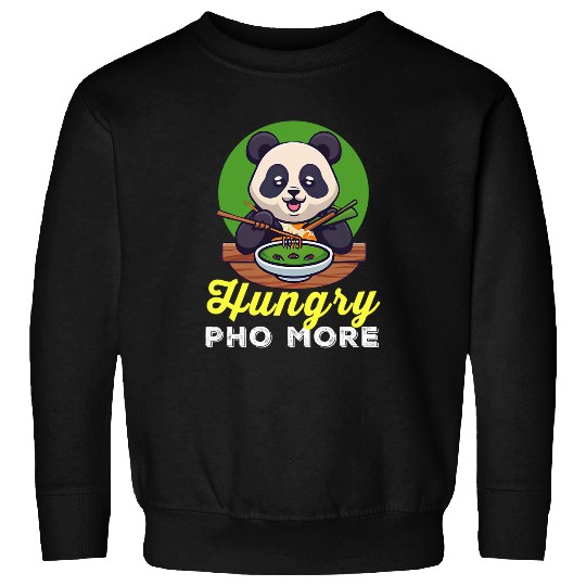 Panda Pet Hungry Pho More Cute Panda Eating A bowl Sweatshirts