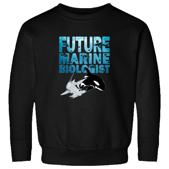 Hammerhead Shark and Orca Future Marine Biologist Gift ocean Sweatshirts