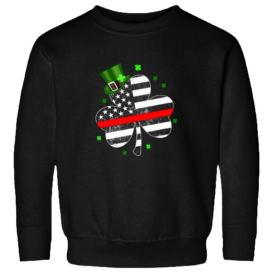 Firefighter Job St Patricks Day Firefighter USA Shamrock 83 Sweatshirts