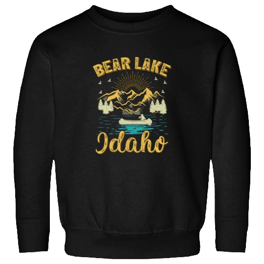Bear Pet Summer Vacation Retro Mountain Idaho Bear Lake Sweatshirts