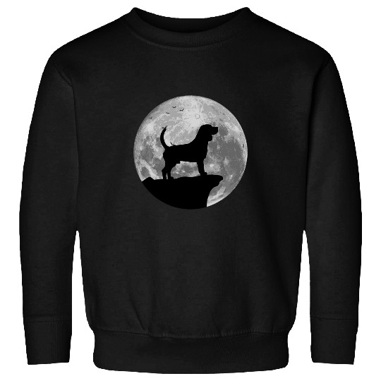 Beagle Silhouette In The Moon Halloween Costume Sweatshirts