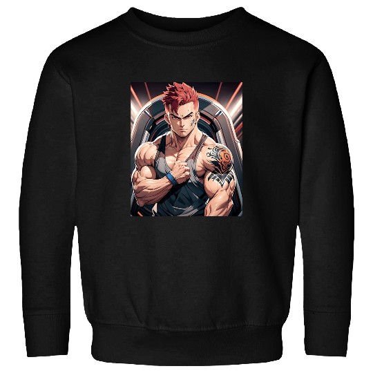 Anime Gym Workout Manga Japanese Motivation Design Print 2 Sweatshirts