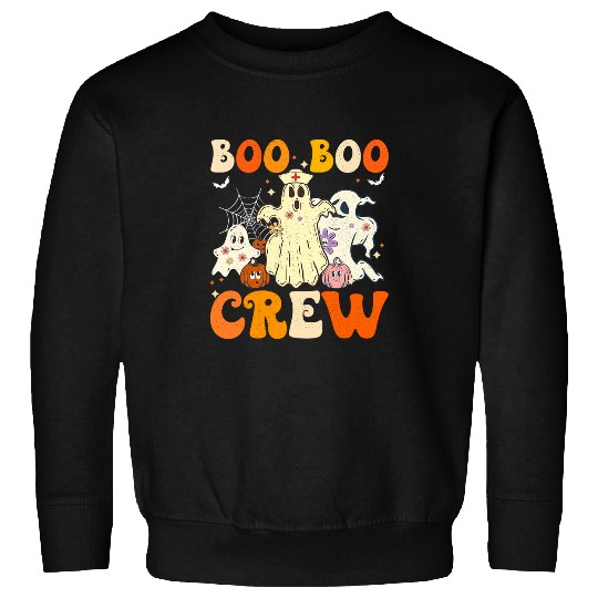 nurses Job groovy boo boo crew cna er rn lpn halloween nurses Sweatshirts