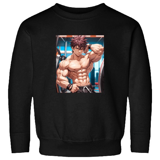 Anime Gym Workout Manga Japanese Motivation Design Print 3 Sweatshirts