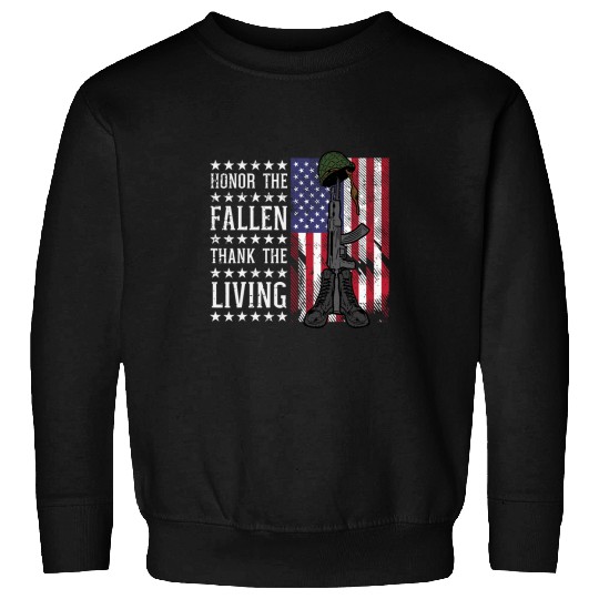 American US Flag Honor The Fallen Thank Living Memorial Day Sweatshirts