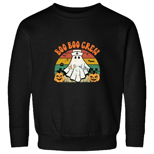 nurses Job Groovy Boo Boo Crew nurses Funny Women Halloween nurses Sweatshirts
