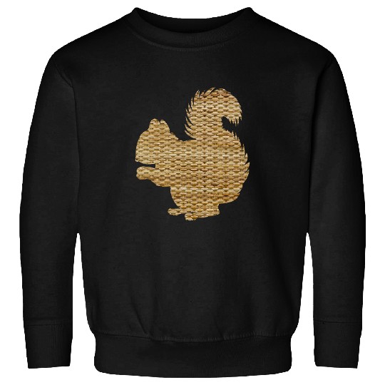 Squirrel Pet Bamboo Print Basket Rattan Funny Squirrel Sweatshirts