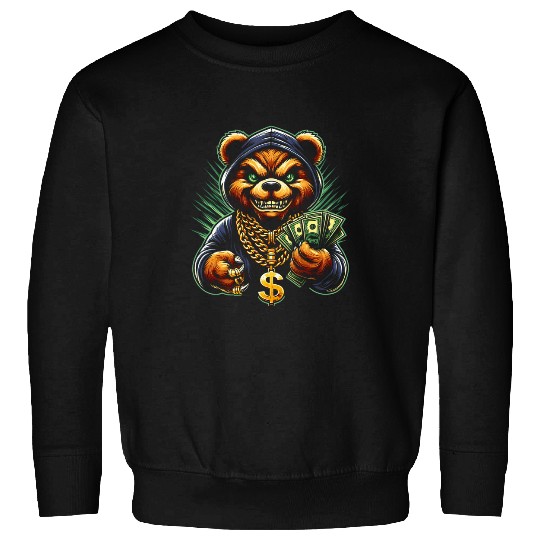 Bear Pet Money Calling Hip Hop Bear Teddy Tee Gangster Rap Swag Dope 2 Sweatshirts