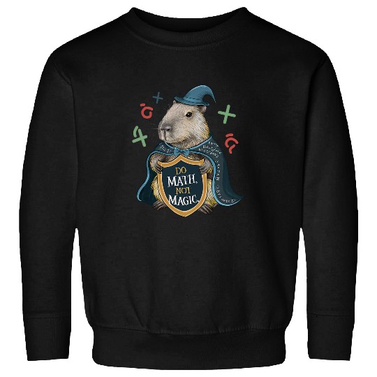 capybaras Pet Do Math not Magic capybaras Wizard Math Teacher Sweatshirts