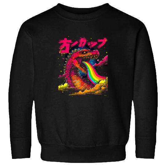 Dragon Pet Japanese Art Dragon Rainbow Kaiju Sweatshirts